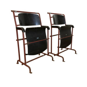 Chairs for Hopmi Factory, in Black Painted Plywood, Mertens, Rietveld