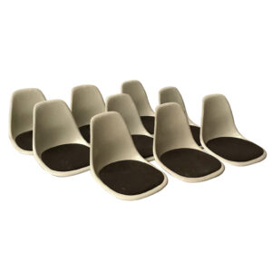 Miller, Set DSS Fiberglass Chairs and  Original Cushions, Ray & Charles Eames