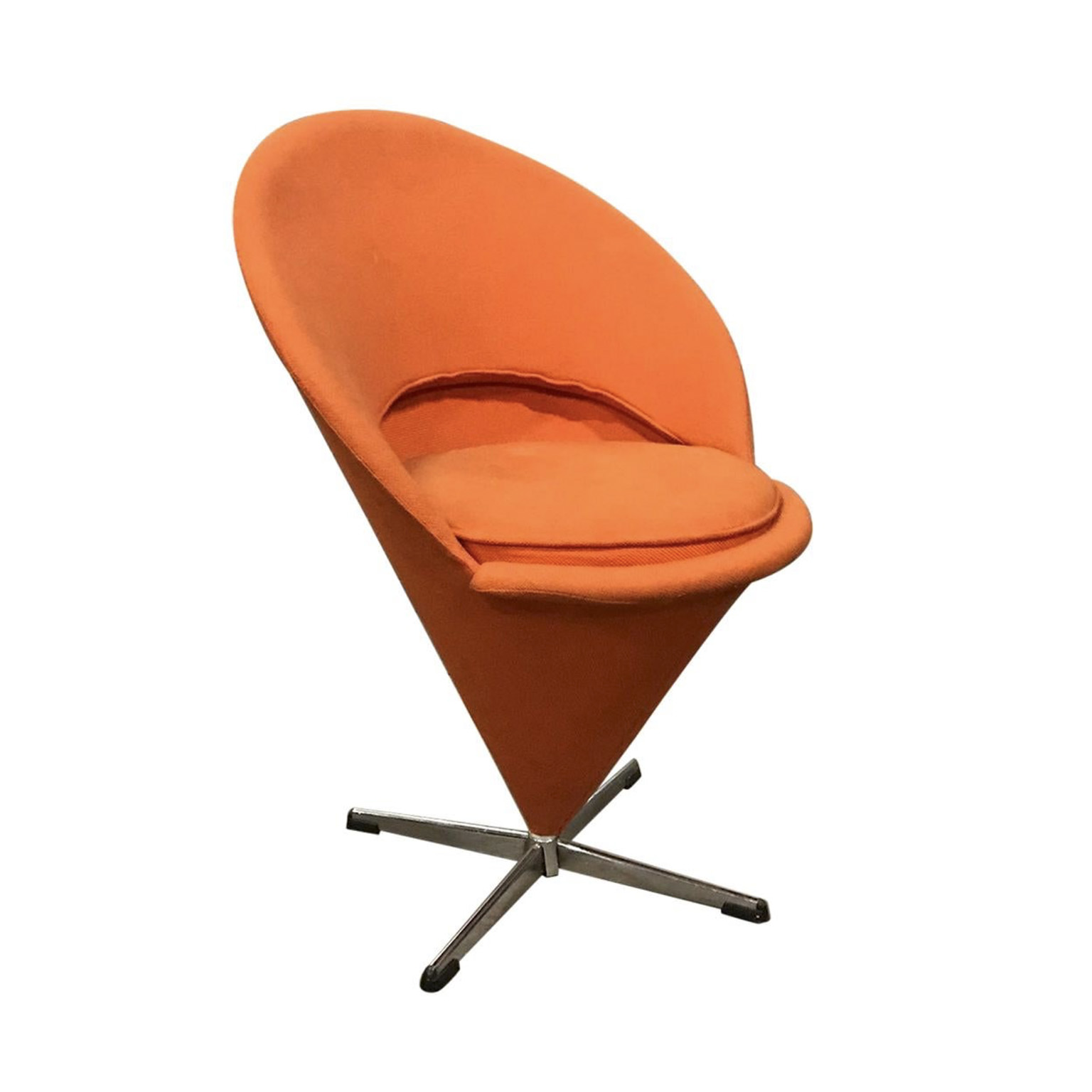 Cone Chair in Original Orange Fabric, Verner Panton, Rosenthal