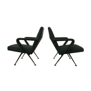 Repose Lounge Armchair Green Upholstery, Friso Kramer, Ahrend