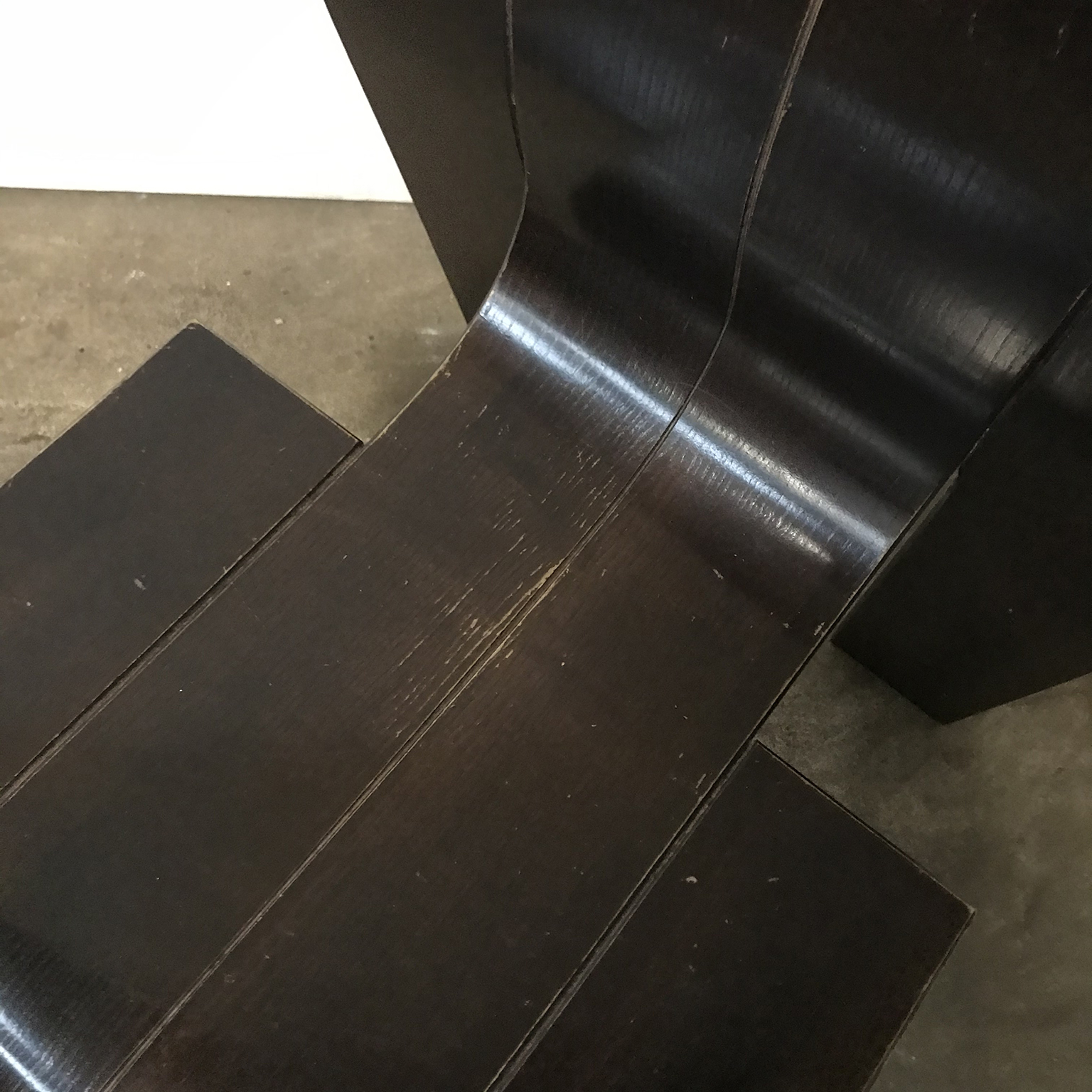 Brown Varnished Stackable Bended Wood Strip Chairs, Gijs Bakker for Castelijn - Image 14