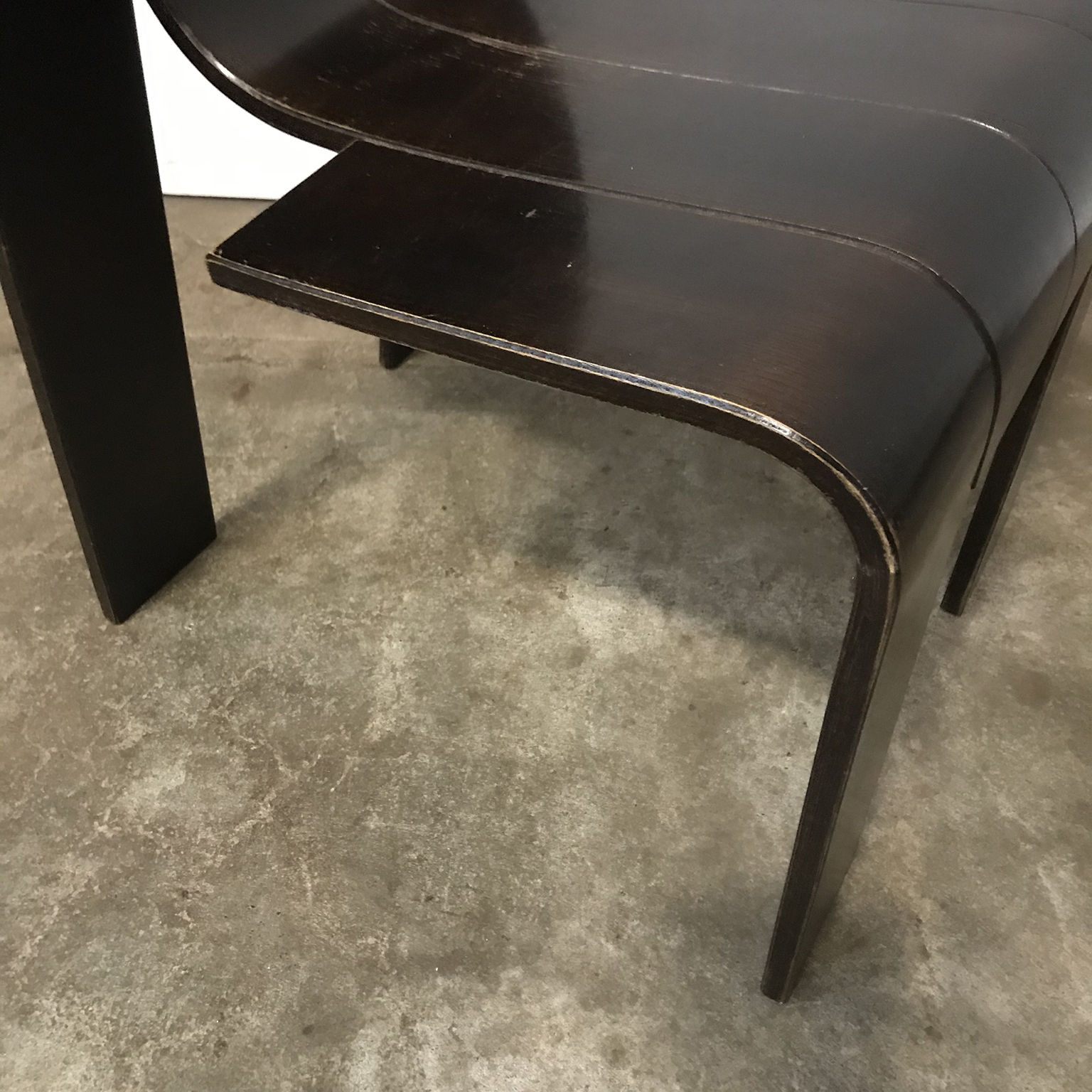 Brown Varnished Stackable Bended Wood Strip Chairs, Gijs Bakker for Castelijn - Image 15