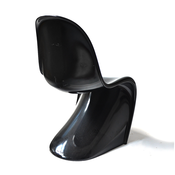 Black Stacking Chair Fiberglas, Verner Panton - Image 4