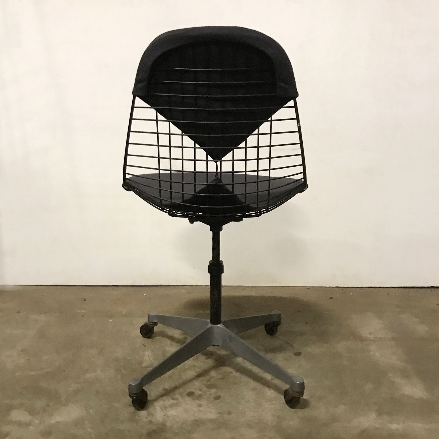 Black DKR Dark Grey Upholstery Eames, Herman Miller Office base wheels - Image 5