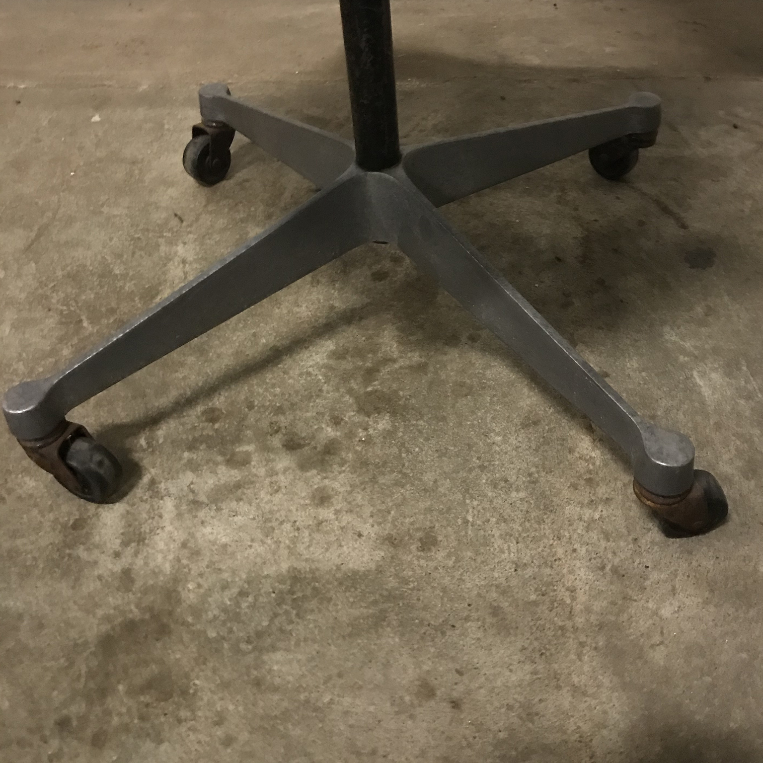 Black DKR Dark Grey Upholstery Eames, Herman Miller Office base wheels - Image 8