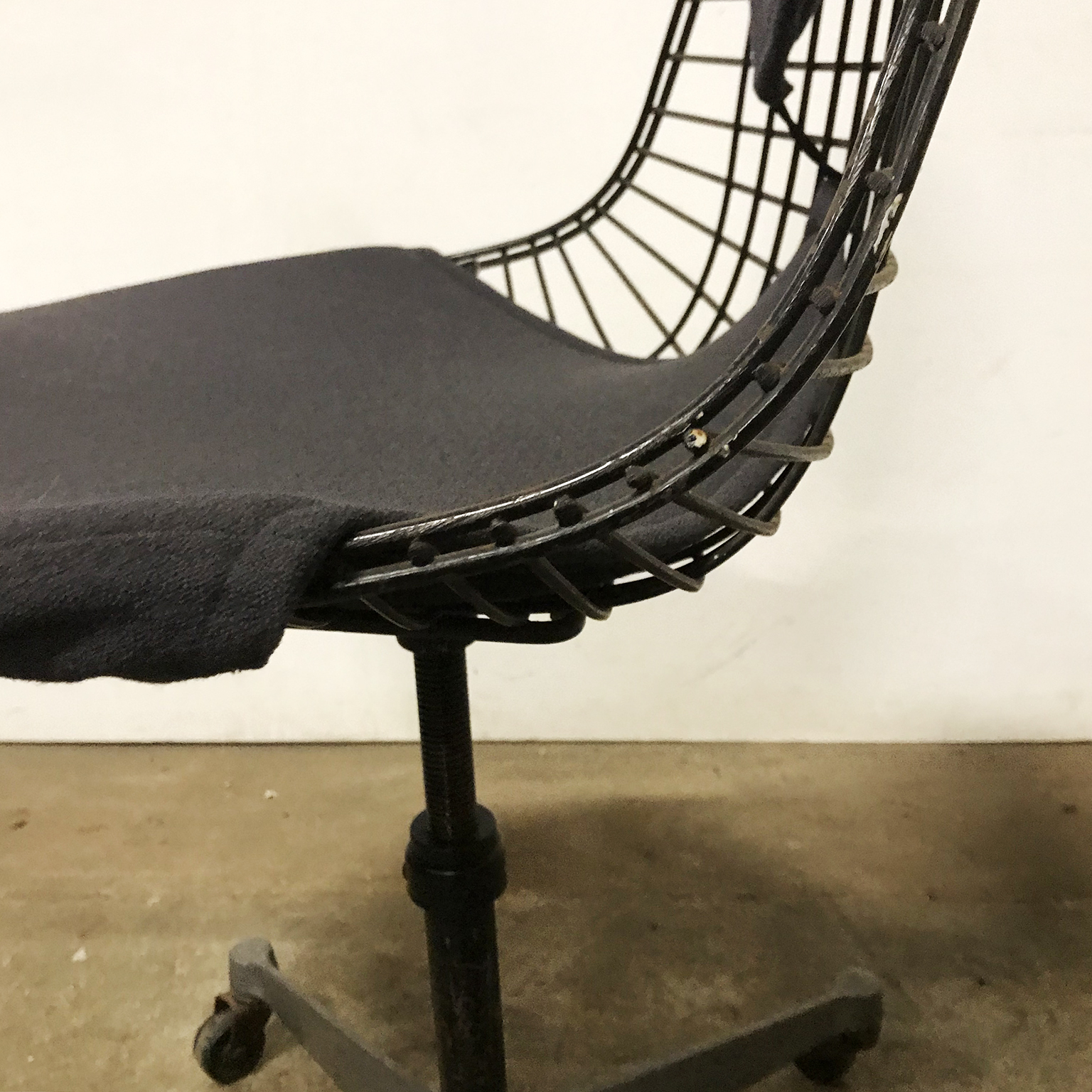 Black DKR Dark Grey Upholstery Eames, Herman Miller Office base wheels - Image 9