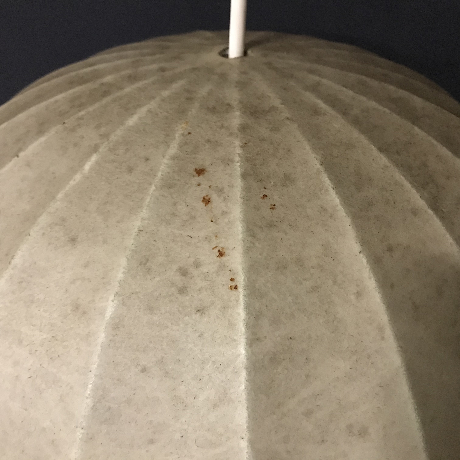 Spherical Cocoon Warm Light Pendant Lamp Plastic on Thin Metal Frame - Image 13