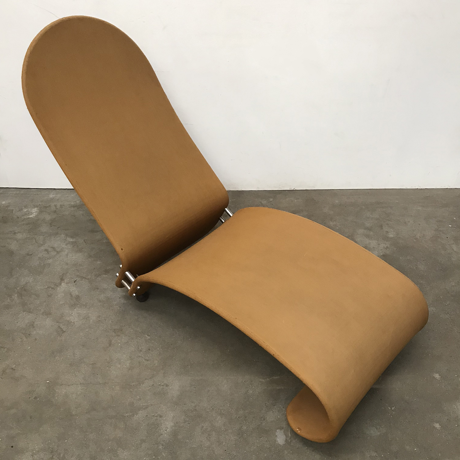1973, Verner Panton, 1-2-3 Serie, Chaise Longue in Ochre Fabric - Image 10