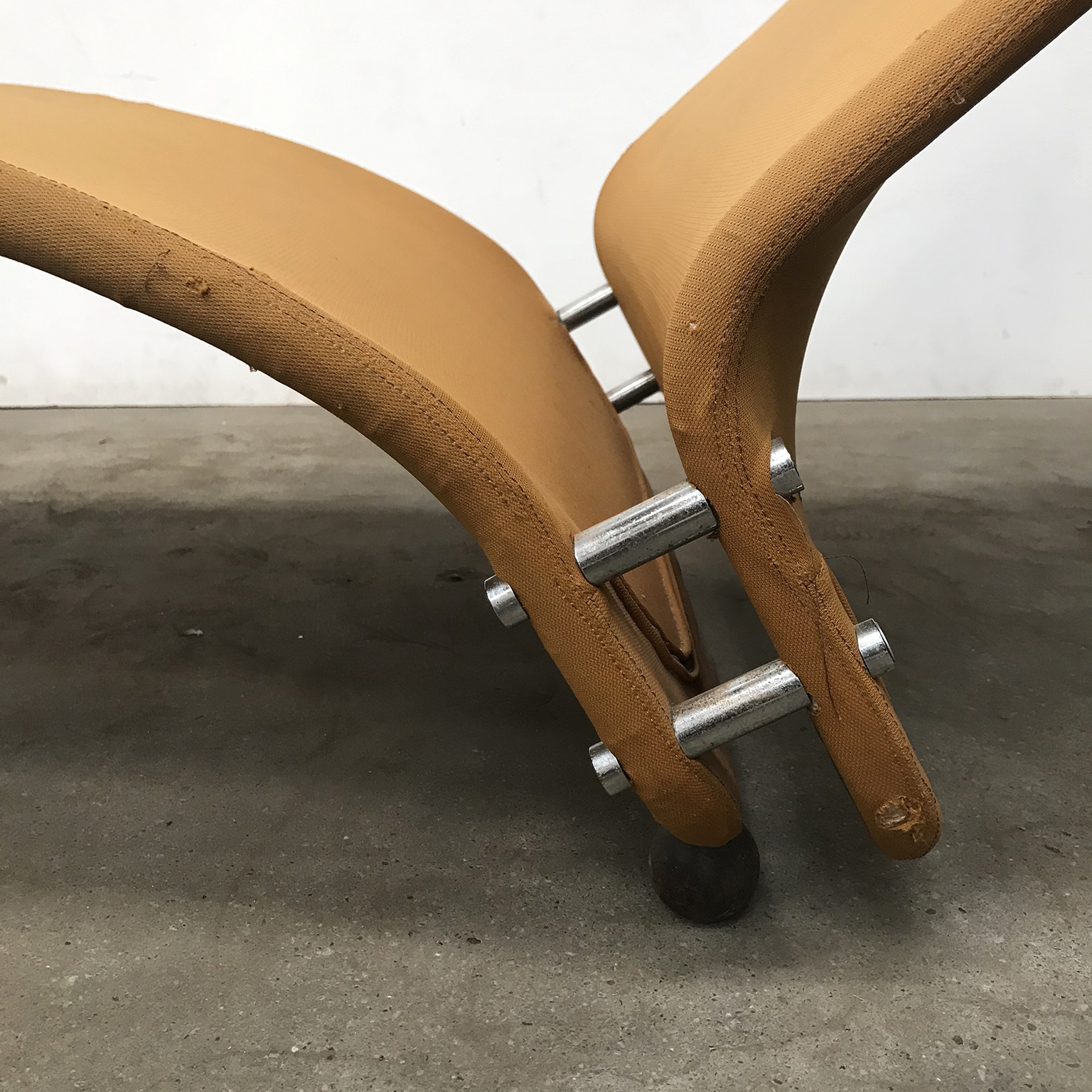 1973, Verner Panton, 1-2-3 Serie, Chaise Longue in Ochre Fabric - Image 22