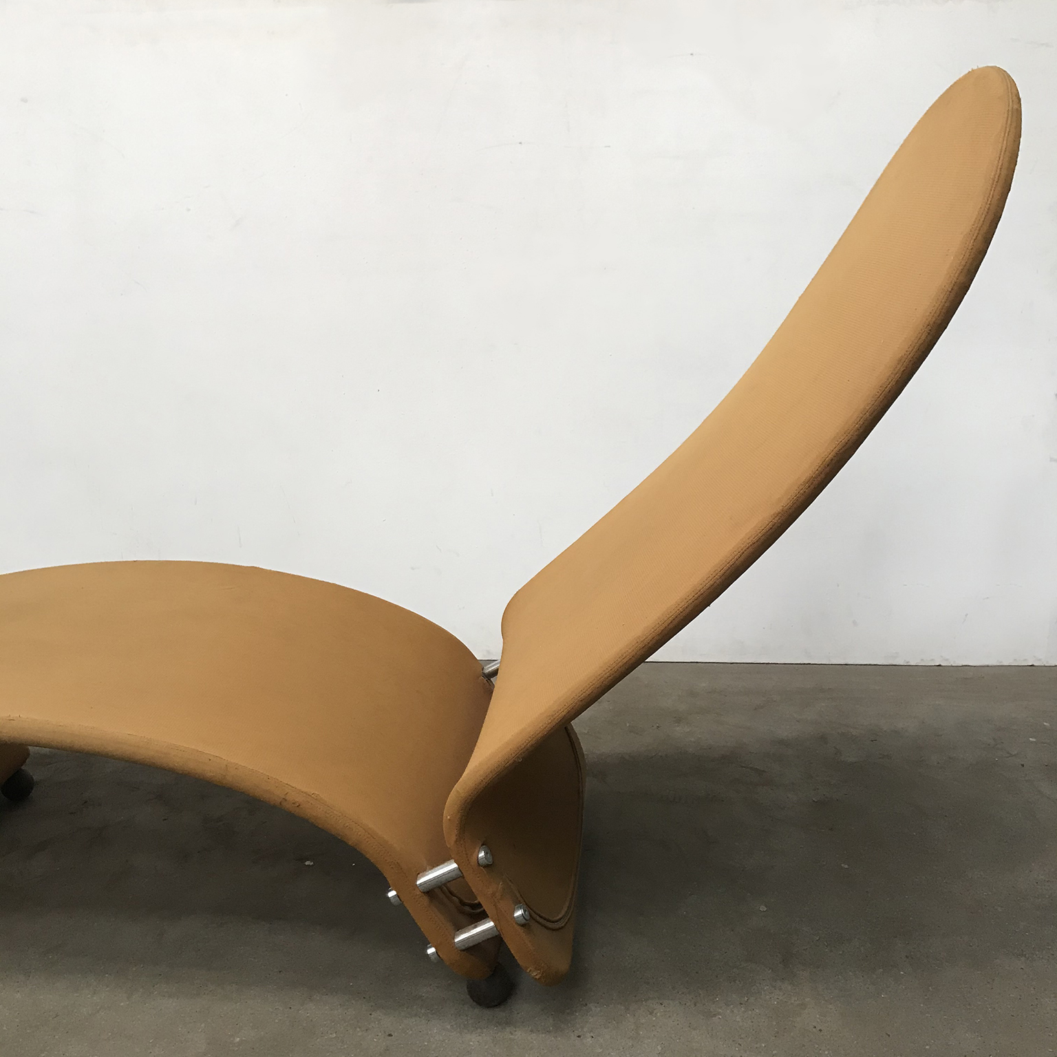 1973, Verner Panton, 1-2-3 Serie, Chaise Longue in Ochre Fabric - Image 23