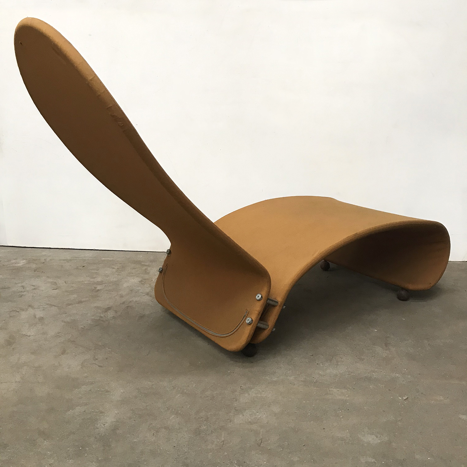1973, Verner Panton, 1-2-3 Serie, Chaise Longue in Ochre Fabric - Image 7