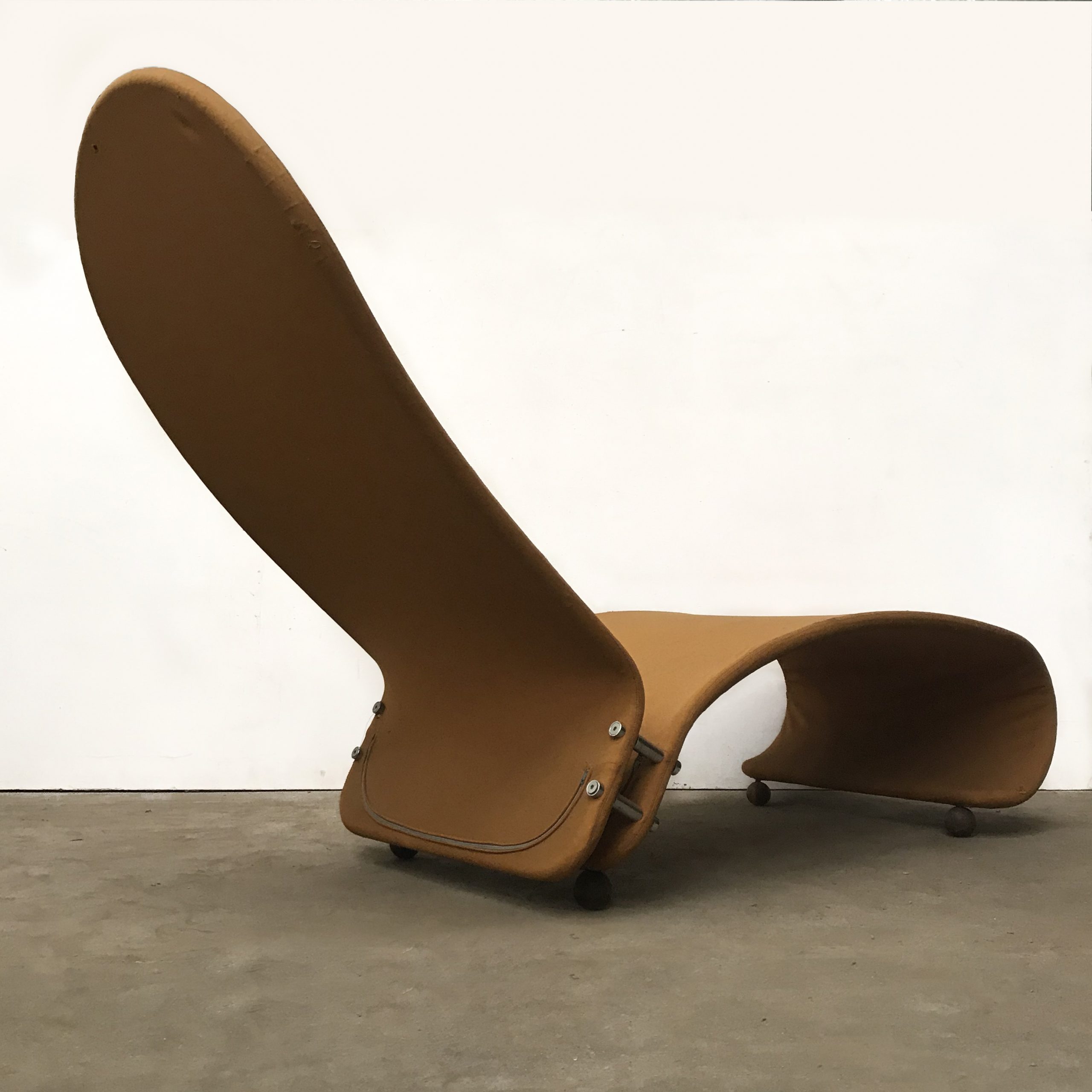 1973, Verner Panton, 1-2-3 Serie, Chaise Longue in Ochre Fabric - Image 8