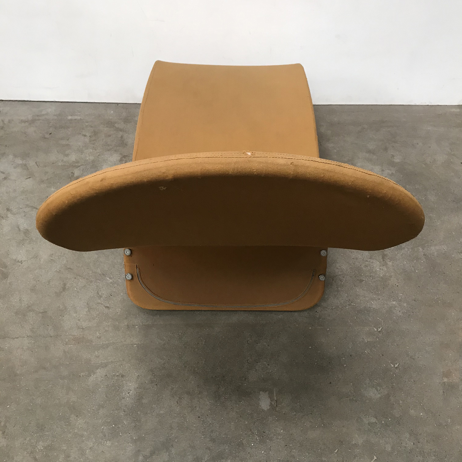 1973, Verner Panton, 1-2-3 Serie, Chaise Longue in Ochre Fabric - Image 9