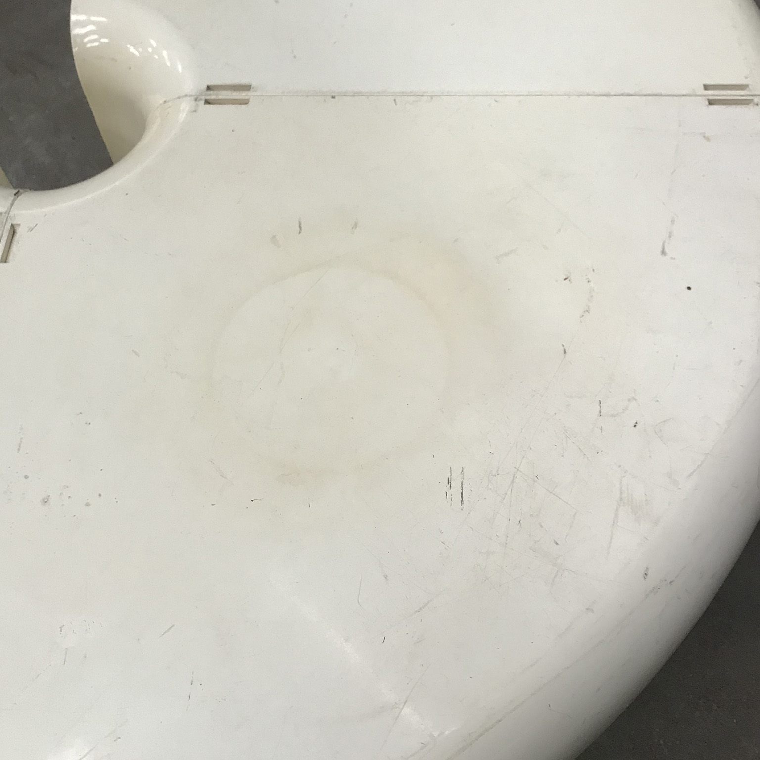 Three Half Round Plastic Side Tables in Off-White - Image 10