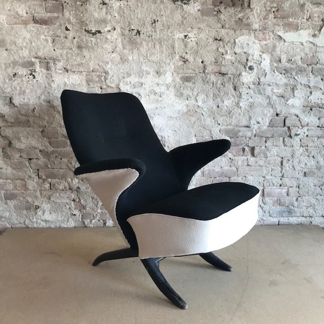 Pinguin Chair, Theo Ruth, in Black White - Image 3