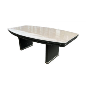 Industrial Table Sixties with Beige Tabletop and Dark Green Legs