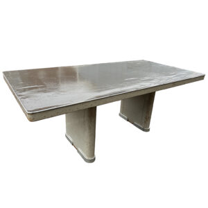 Industrial Rectangular Long Table with Dark Gray Top and Beautiful Gray base