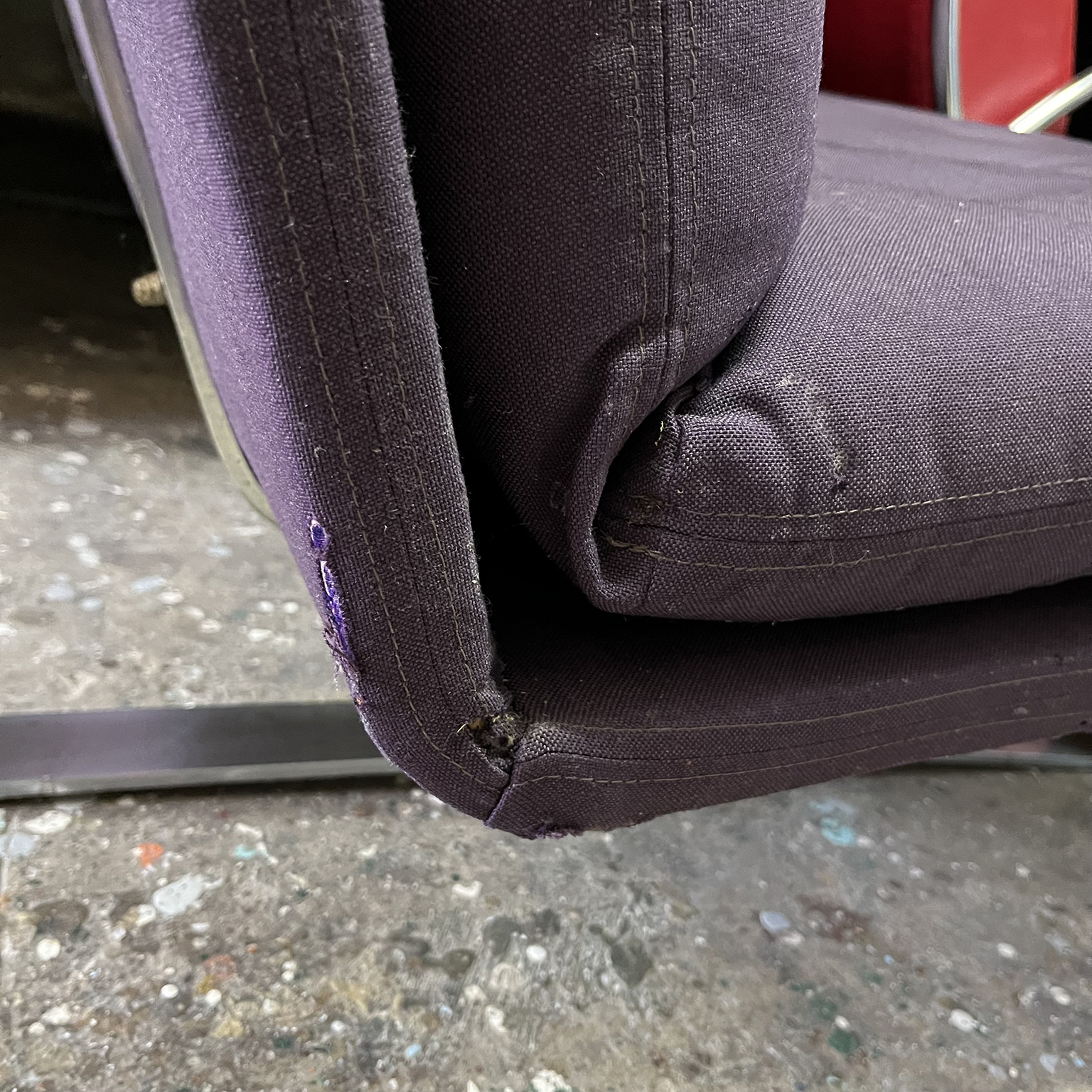 3-Seat Kho Liang Ie Couch C 683 Artifort Purple, Chrome Base - Image 17