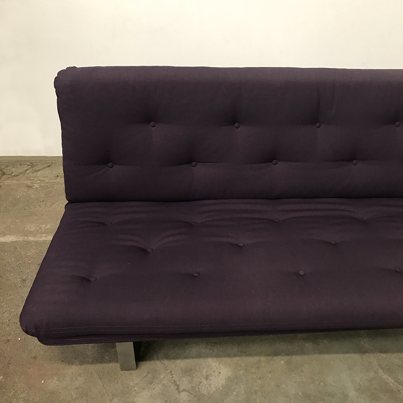 3-Seat Kho Liang Ie Couch C 683 Artifort Purple, Chrome Base - Image 4
