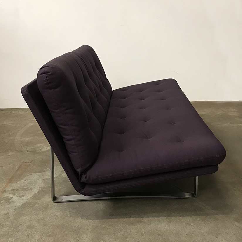 3-Seat Kho Liang Ie Couch C 683 Artifort Purple, Chrome Base - Image 8