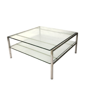 Rare Coffeetable by Martin Visser with Two Glass Tops