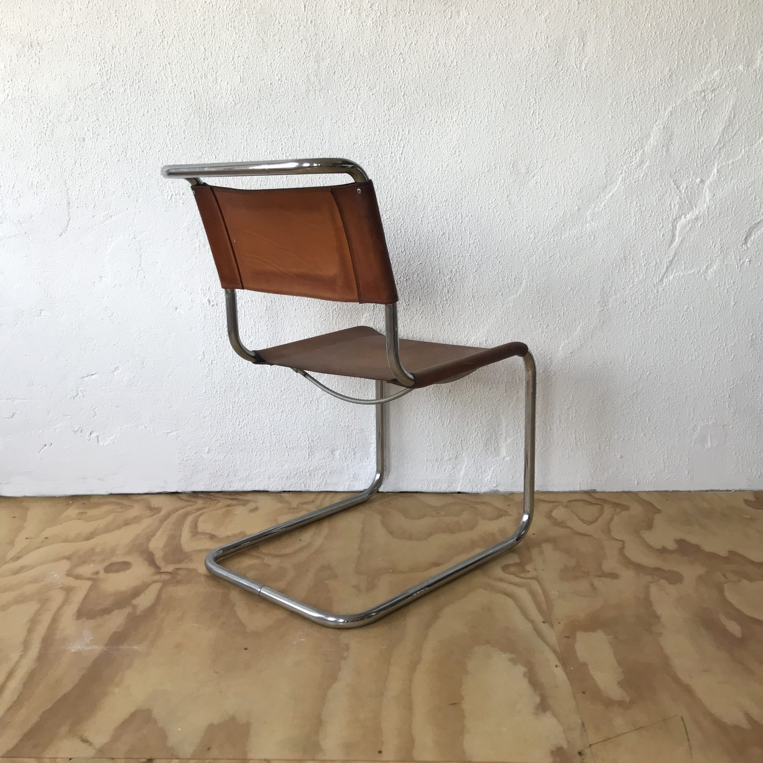 Rectangle Tube Dining Chair S33 with Natural Leather by Marcel Breuer / Mart Stam for Thonet - Image 3