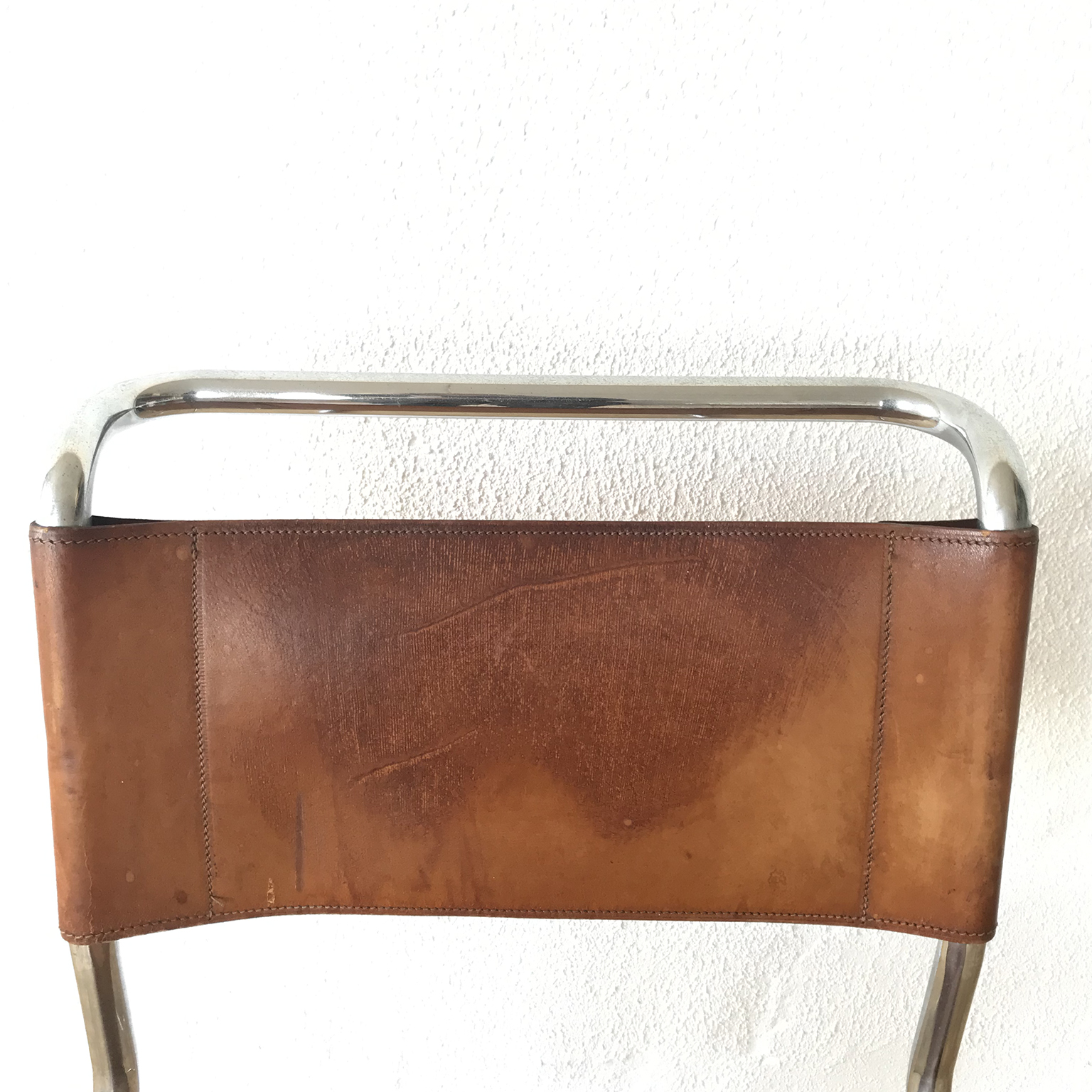 Rectangle Tube Dining Chair S33 with Natural Leather by Marcel Breuer / Mart Stam for Thonet - Image 8