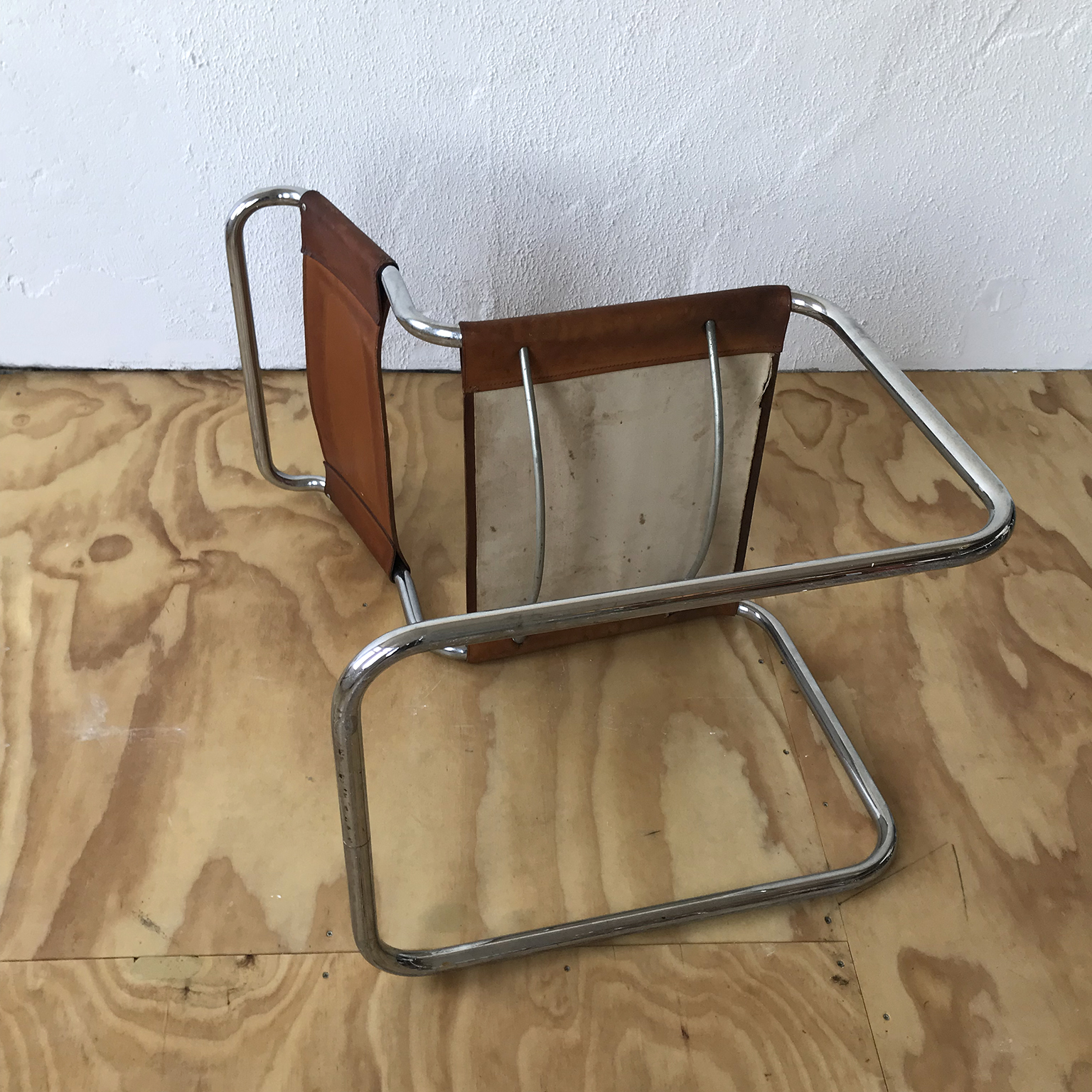 Rectangle Tube Dining Chair S33 with Natural Leather by Marcel Breuer / Mart Stam for Thonet - Image 9