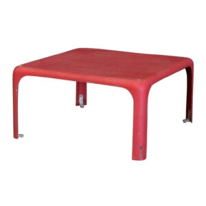 Red Demetrio 45 Stackable Table,Vico Magistretti, Artemide
