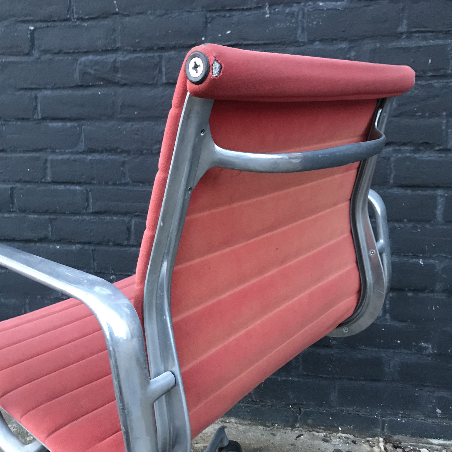 Red Adjustable Tilt Office Chair with Five Wheels, Ray & Charles Eames - Image 13
