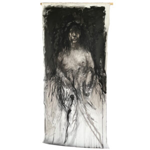 Painting, Woman in Black on Canvas