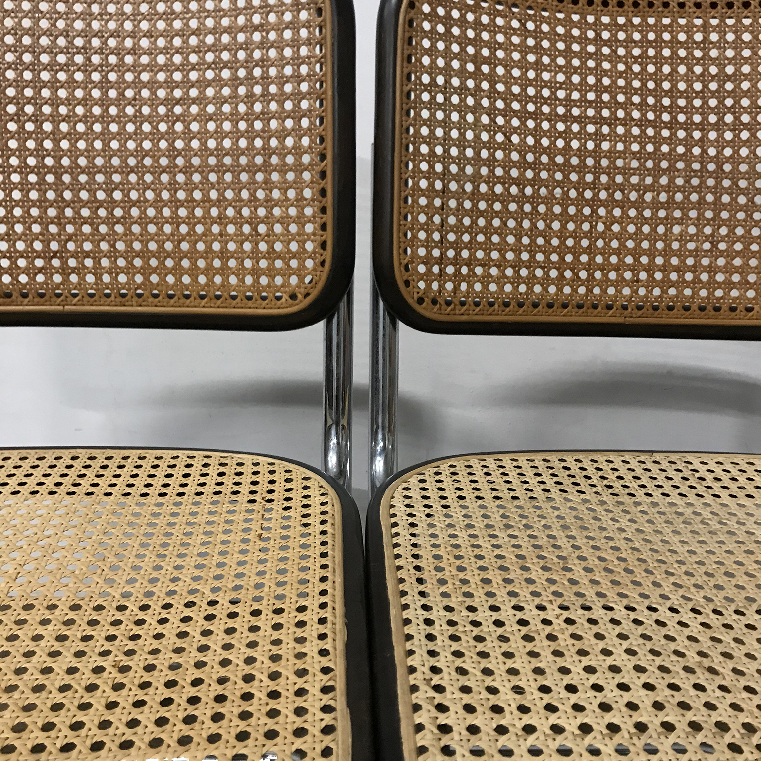 Set Original Early S32 in Wicker and Black, Thonet, Marcel Breuer - Image 4