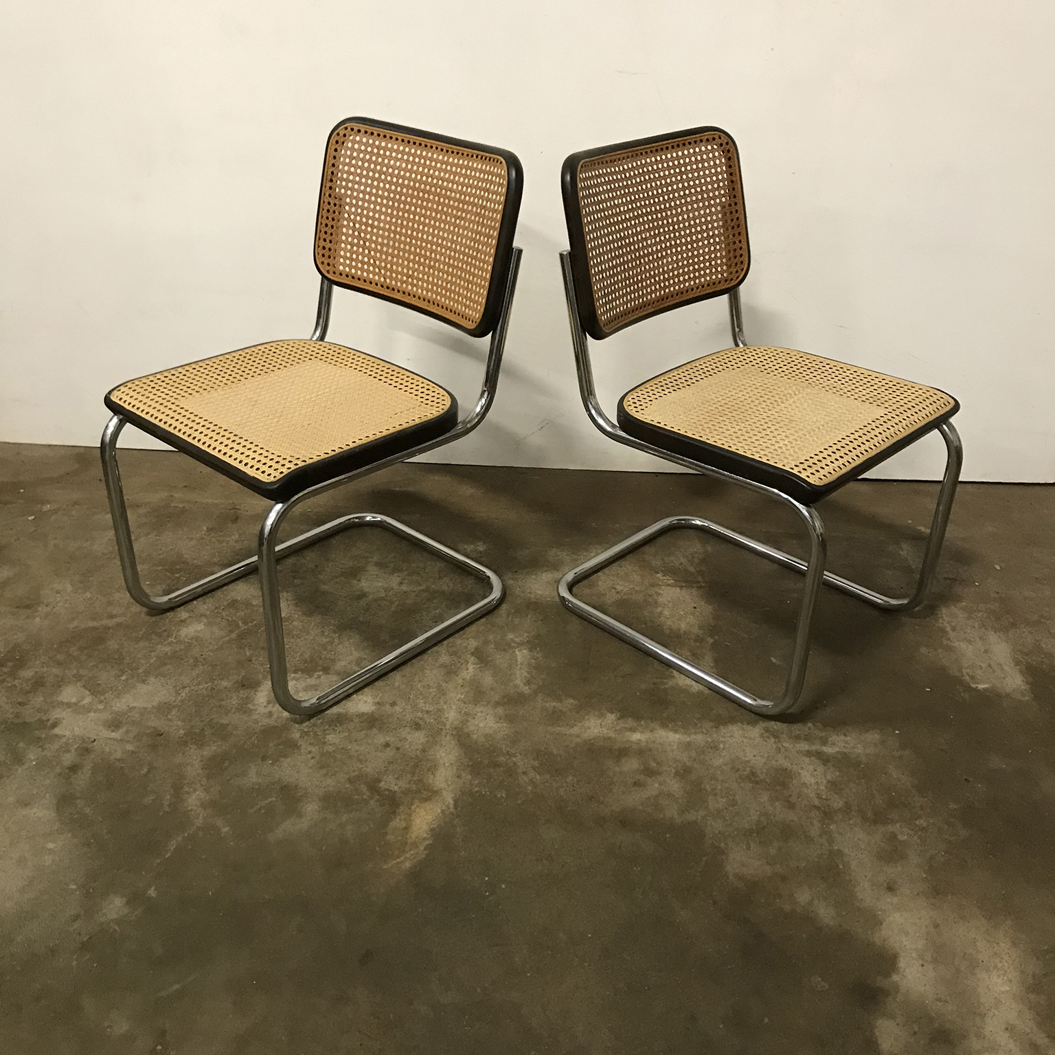 Set Original Early S32 in Wicker and Black, Thonet, Marcel Breuer - Image 8