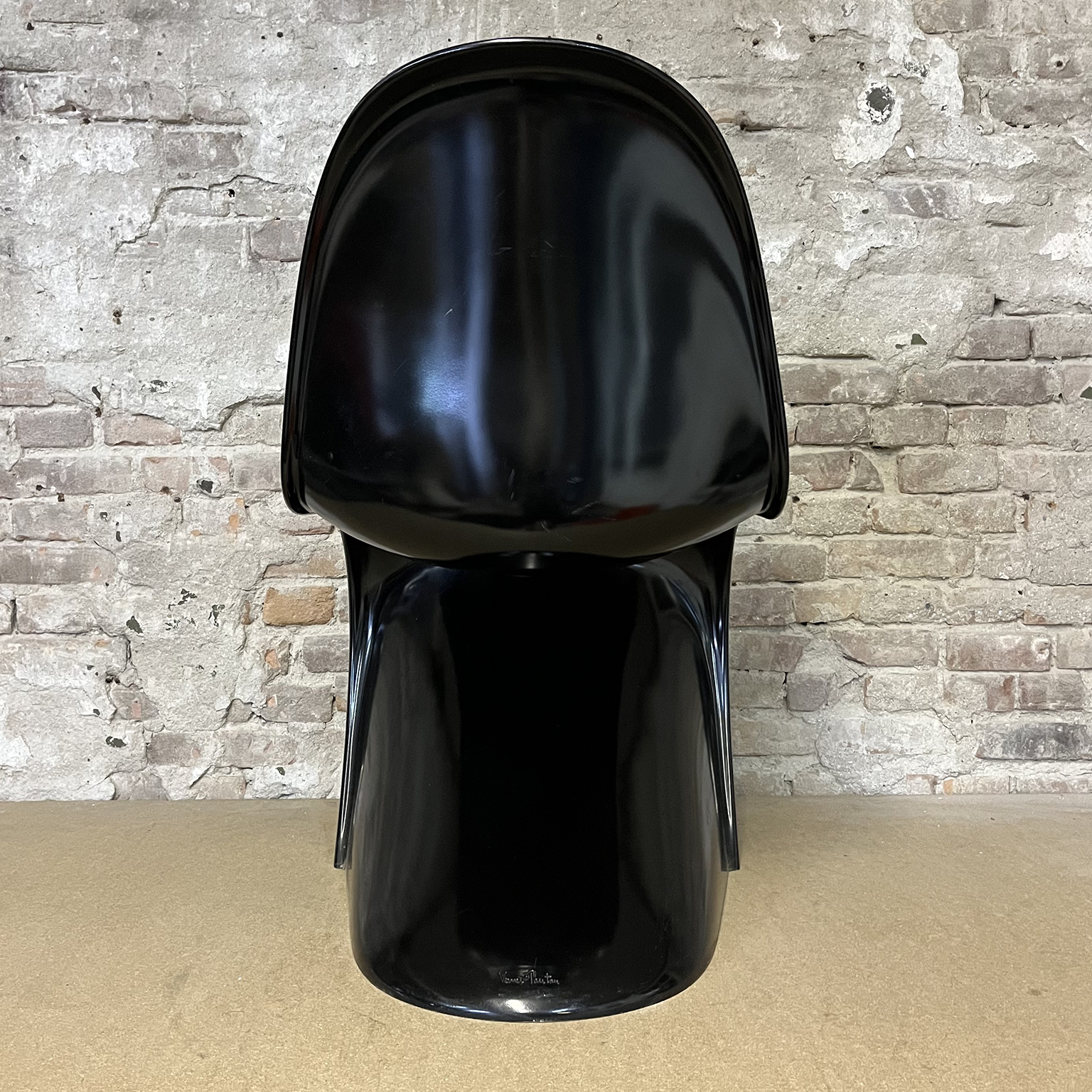 Black Stacking Chair Fiberglas, Verner Panton - Image 8