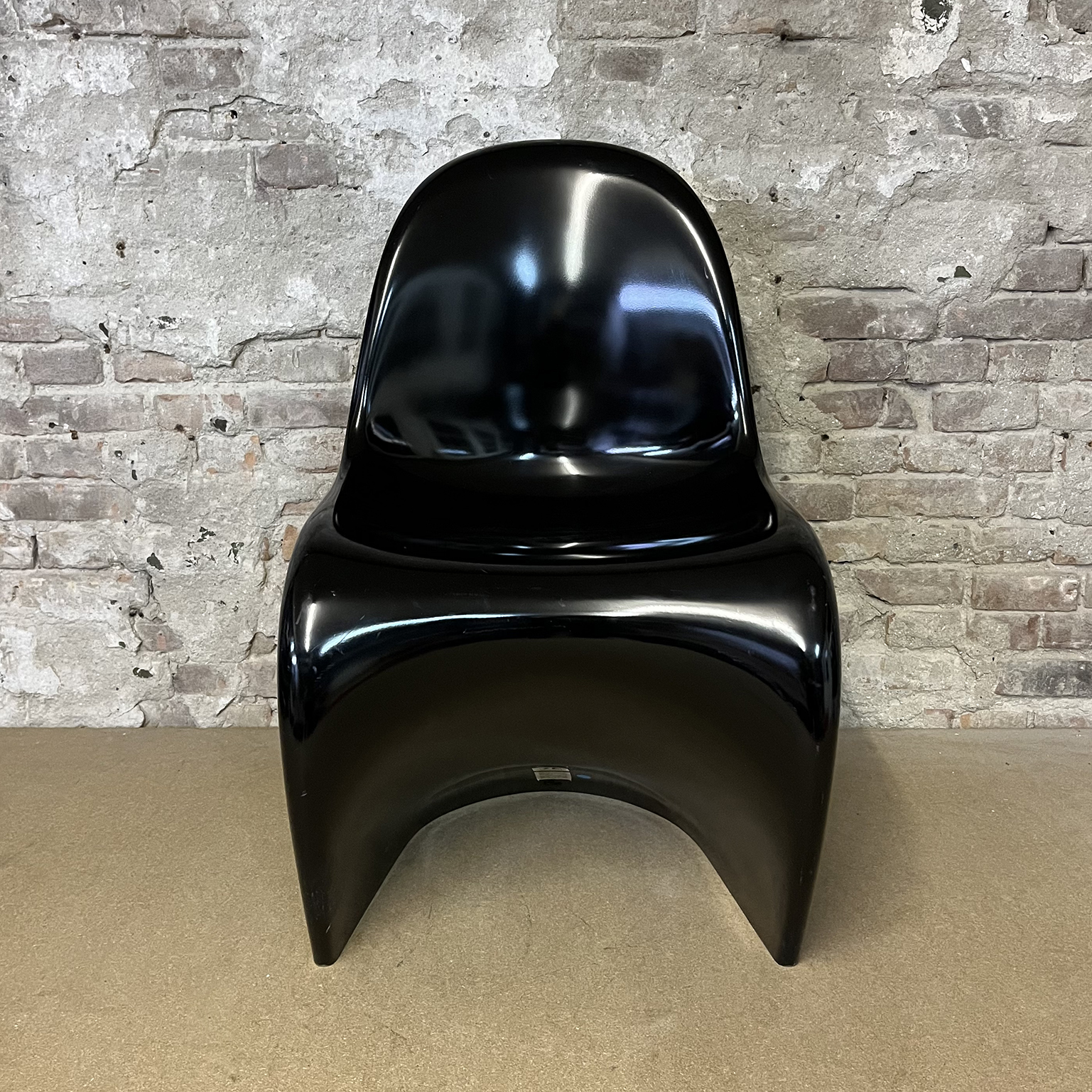 Black Stacking Chair Fiberglas, Verner Panton - Image 9