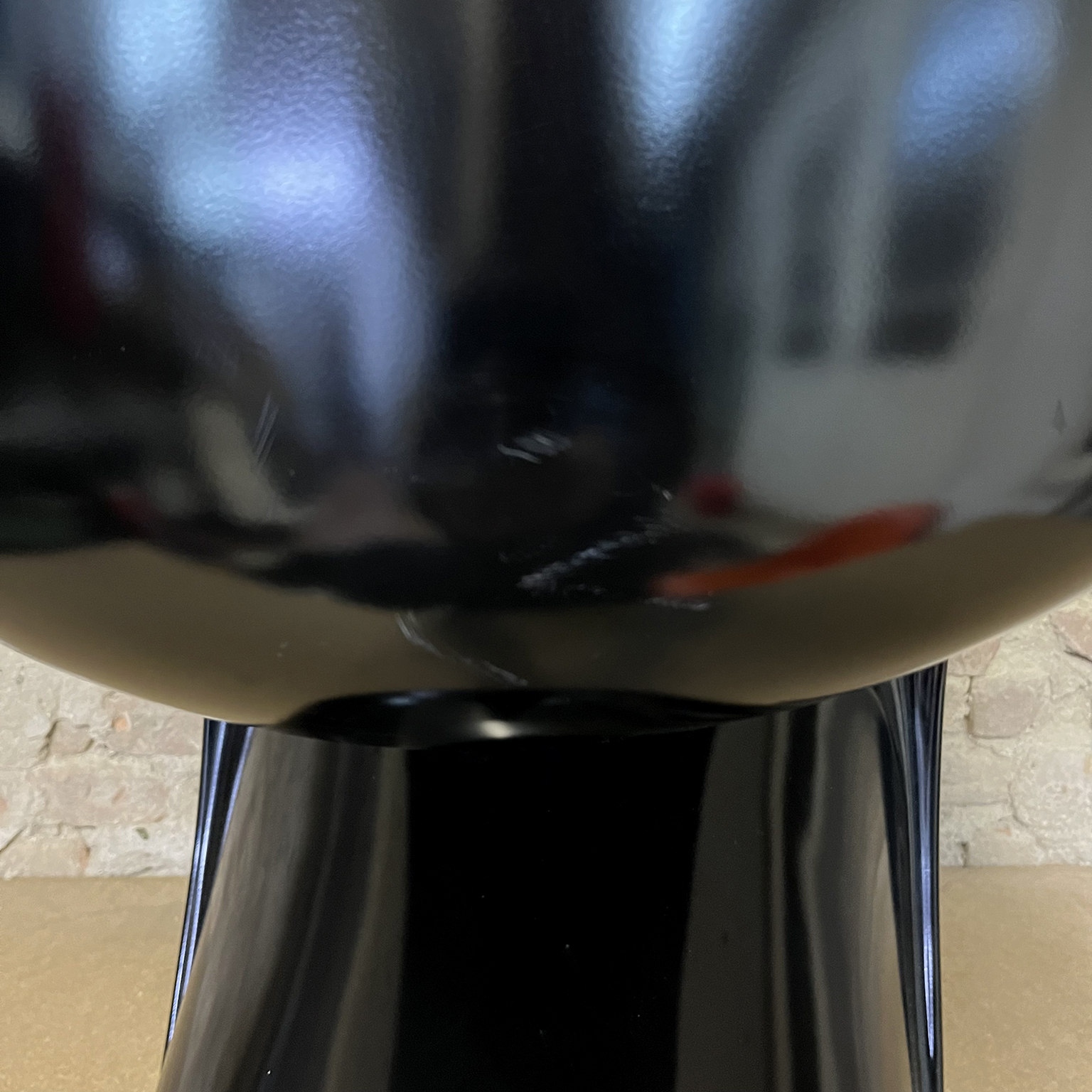 Black Stacking Chair Fiberglas, Verner Panton - Image 12