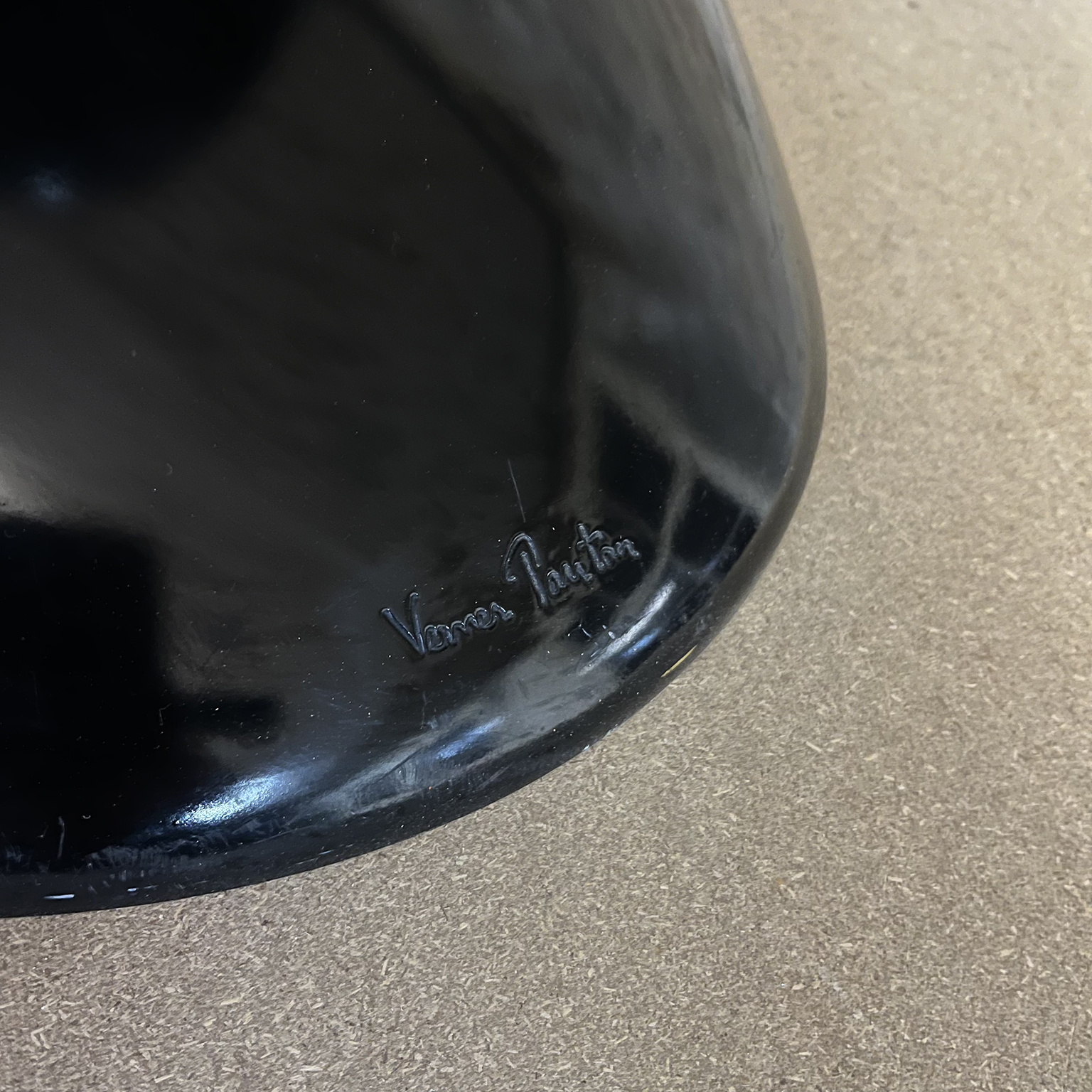 Black Stacking Chair Fiberglas, Verner Panton - Image 13