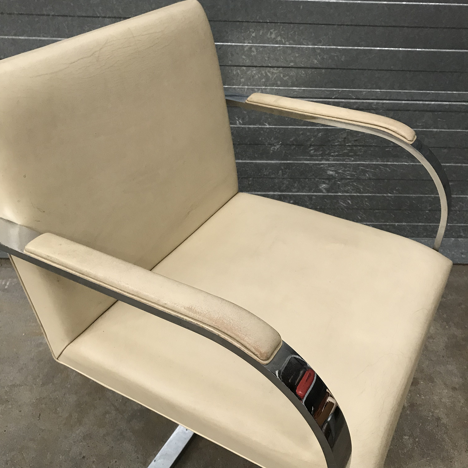 1930, Ludwig Mies van der Rohe, BRNO Flat Base Chair with Cream Leather - Image 9