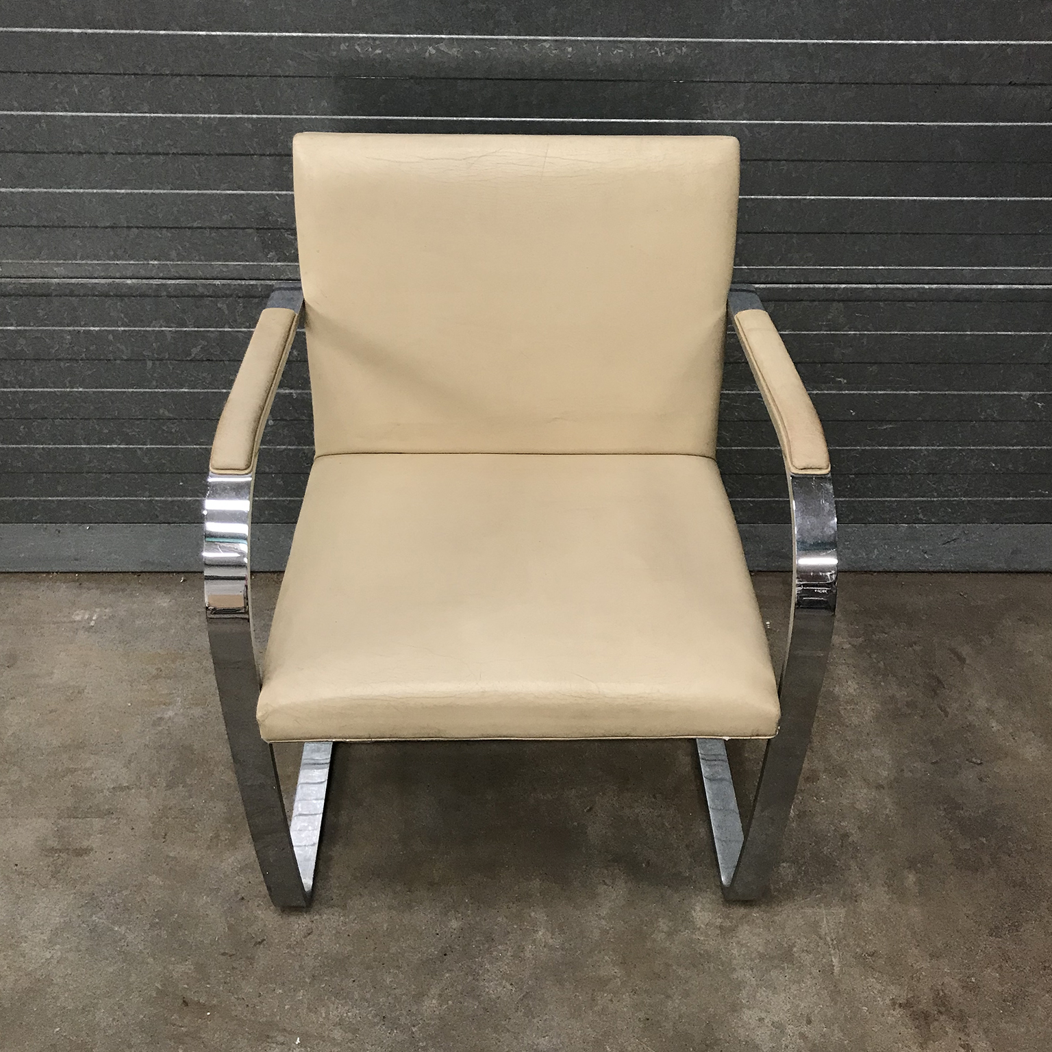 1930, Ludwig Mies van der Rohe, BRNO Flat Base Chair with Cream Leather - Image 8