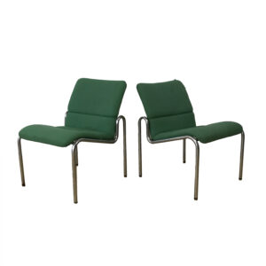1968, Kho Liang Ie, Set of Two 703 Chairs in Original Green Upholstery