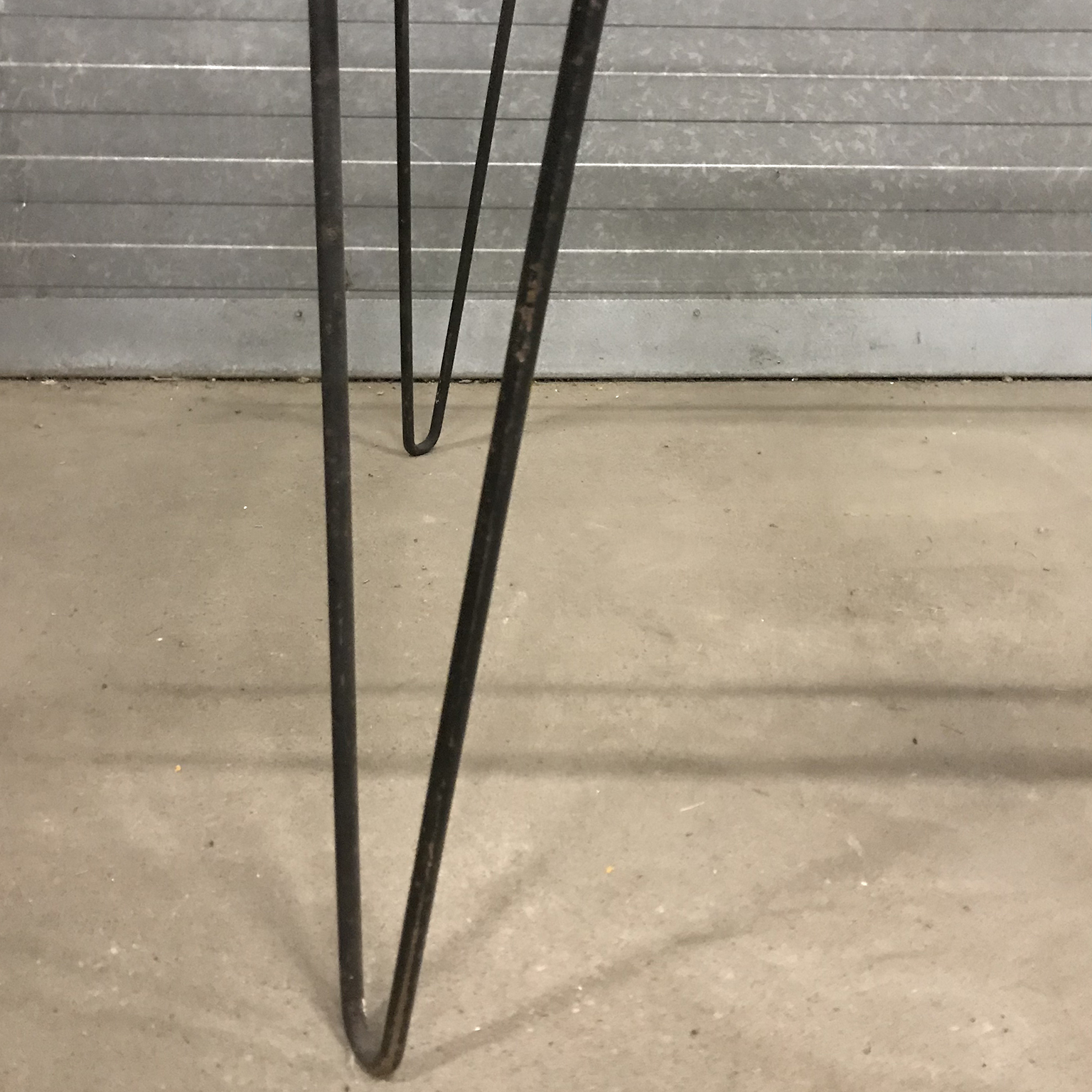 Super Elegant Dining Table, Black Metal Hairpin Legs and Glass Top, Buena de Mesquita - Image 11