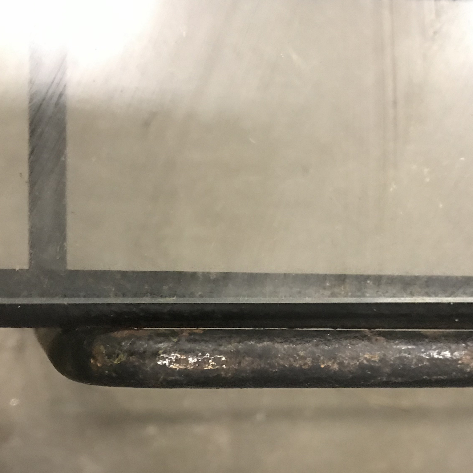 Super Elegant Dining Table, Black Metal Hairpin Legs and Glass Top, Buena de Mesquita - Image 5